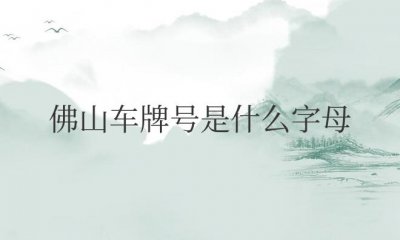 ​佛山车牌号是什么字母（为什么有三个：粤E、粤Y、粤X）