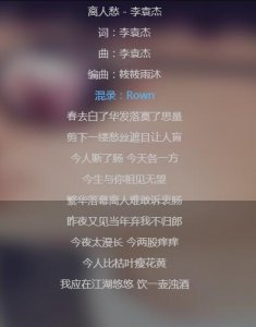 ​离人愁歌词是什么意思 就让她成为一个梦