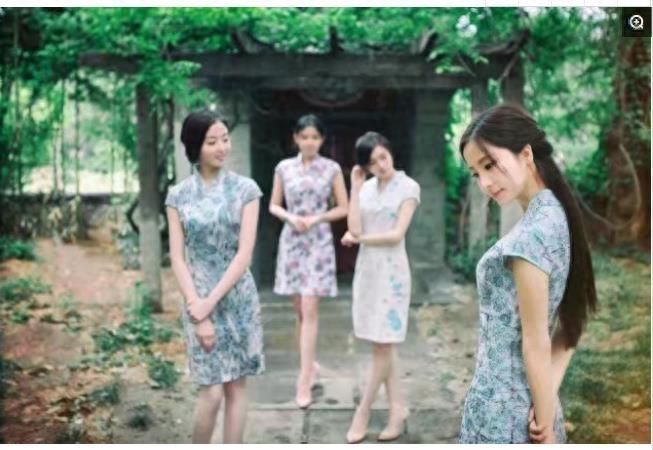 北大妹子的旗袍毕业照，才华与颜值齐备，四个女孩一个比一个美