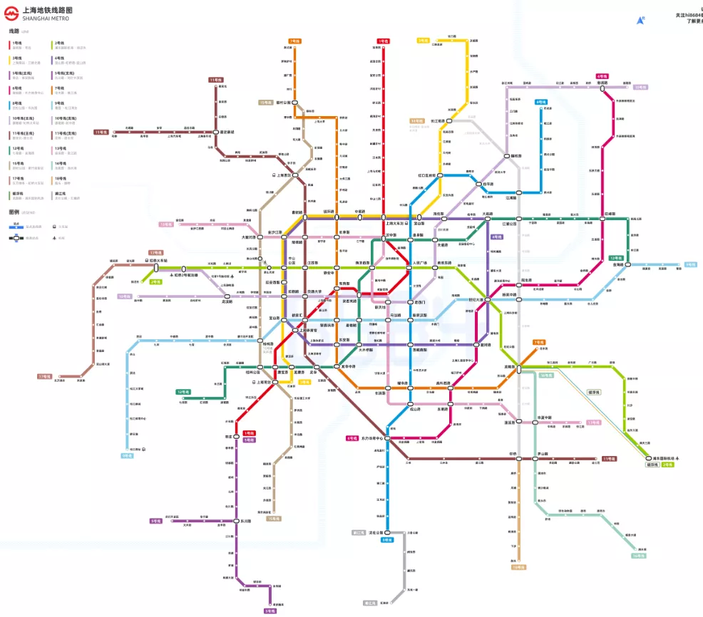 上海地铁线路图2025年最新版