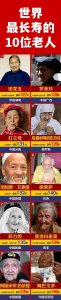 ​世界最长寿的10位老人！