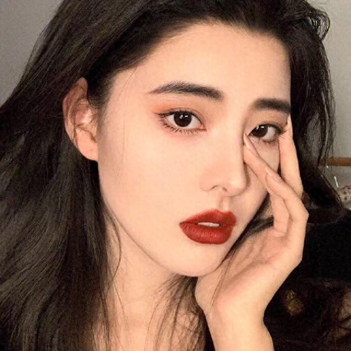 超美的烈焰红唇头像,最后一个太飒了
