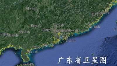 ​卫星地图上的澳门，比