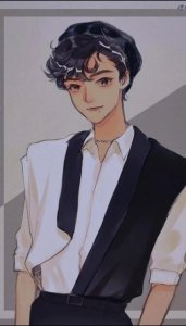 ​肖战Q版卡通壁纸手绘头