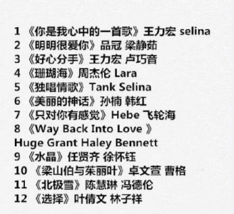 ​112首适合在KTV对唱的情